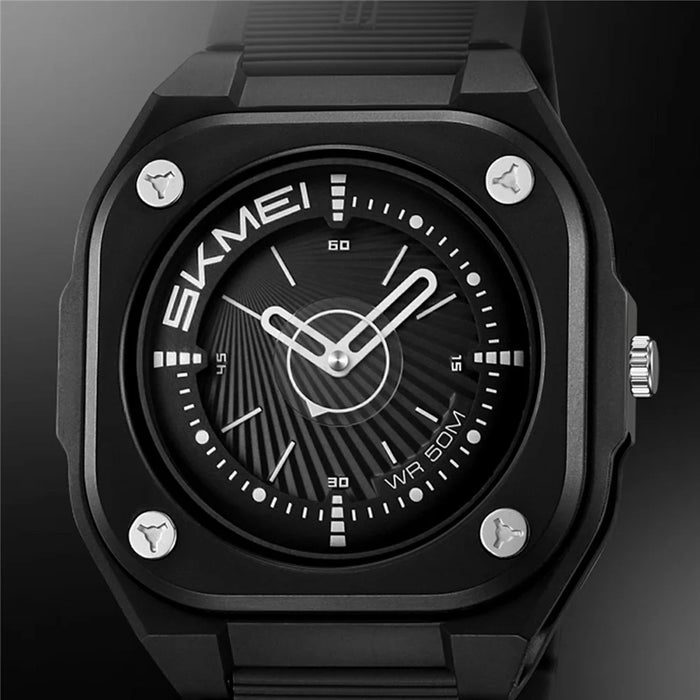 SKMEI 2329 Analog Display Quartz Watch with Silicone Strap 50M Waterproof Student Timepiece - White - 5