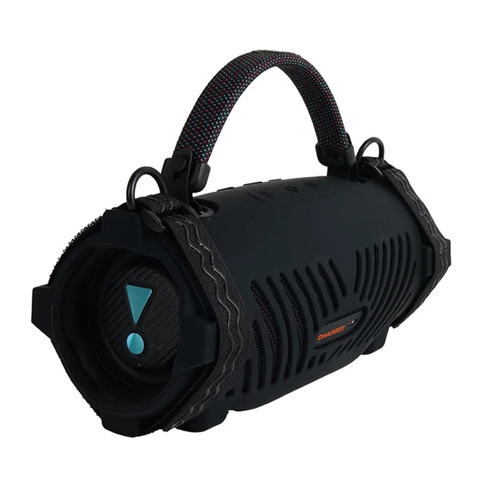 For JBL Charge 6 Silicone Case Shockproof Dustproof Anti Scratch Speaker Protective Cover with Straps - Black - 7