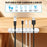 AHASTYLE WG144 3Pcs Silicone Cable Clip Organizer 3 / 5 / 7 Hole Set Wire Management System - White - 2
