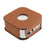 For Apple Mac Mini M4  /  M4 Pro Leather Case Protective Cover with Silicone Cable Ties - Brown - 5