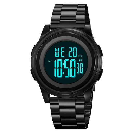 SKMEI 2379 Digital Watch Teens Multifunctional Sports Chronograph Waterproof Watch with Stainless Steel Band - Black - 1