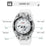 SKMEI 2411 Multifunction Electronic Watch Digital + Analog Display Transparent Case Luminous Wristwatch - White - 4