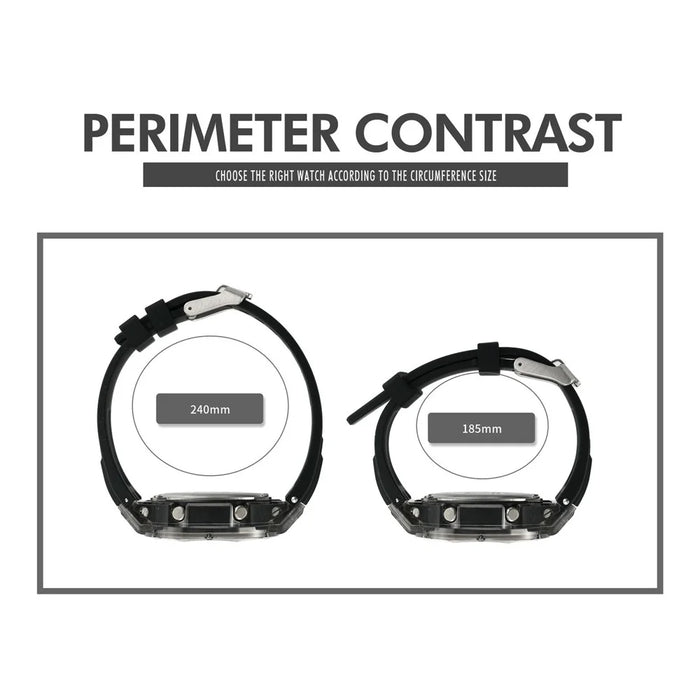 SKMEI 2411 Multifunction Electronic Watch Digital + Analog Display Transparent Case Luminous Wristwatch - White - 7