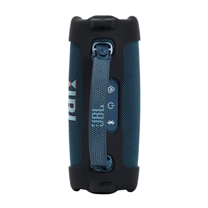 For JBL Charge 6 Soft Silicone Case Wireless Speaker Protective Cover with Shoulder Strap / Carabiner - Black - 6