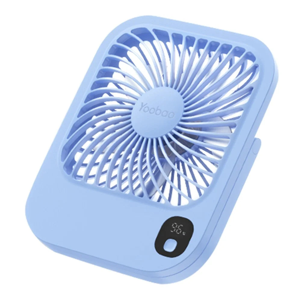 YOOBAO Y-F01 Portable Mini Fan 5000mAh Battery Powered 3 Speed Cooling Fan for Home / Travel Use - Blue - 1