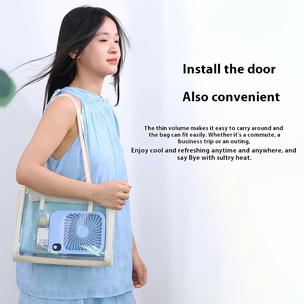 YOOBAO Y-F01P Portable Mini Fan 10000mAh Battery Powered 3 Speed Cooling Fan for Home / Travel Use - Blue - 6