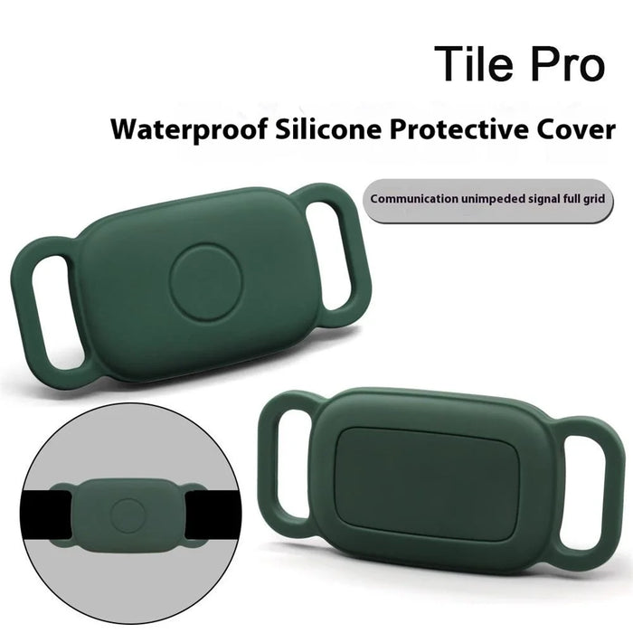 For Tile Pro (2024) Case Anti Drop Pet Tracker Silicone Protective Cover - Grey - 3