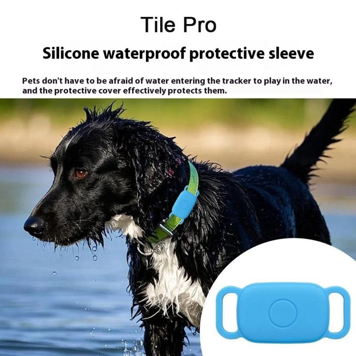 For Tile Pro (2024) Case Anti Drop Pet Tracker Silicone Protective Cover - Grey - 4