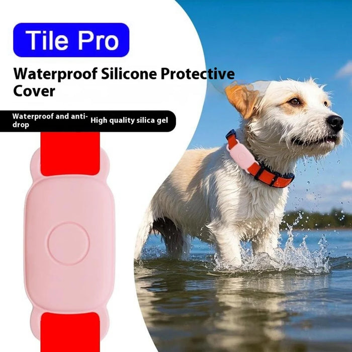 For Tile Pro (2024) Case Anti Drop Pet Tracker Silicone Protective Cover - Grey - 5
