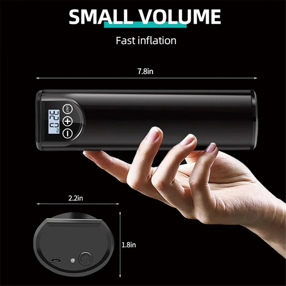 12V 150PSI Rechargeable Air Pump Tire Inflator Wireless Compressor Digital Car Tyre Pump for Car Bicycle Tire - 6