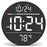 LLR083 20cm Diameter Multifunction LED Digital Wall Clock with Temperature Date Week Display - White - 1