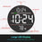 LLR083 20cm Diameter Multifunction LED Digital Wall Clock with Temperature Date Week Display - White - 6