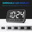 LLR104 Adjustable Volume Digital Alarm Clock USB Powered LED Display Desktop Clock with Snooze Function - White - 6