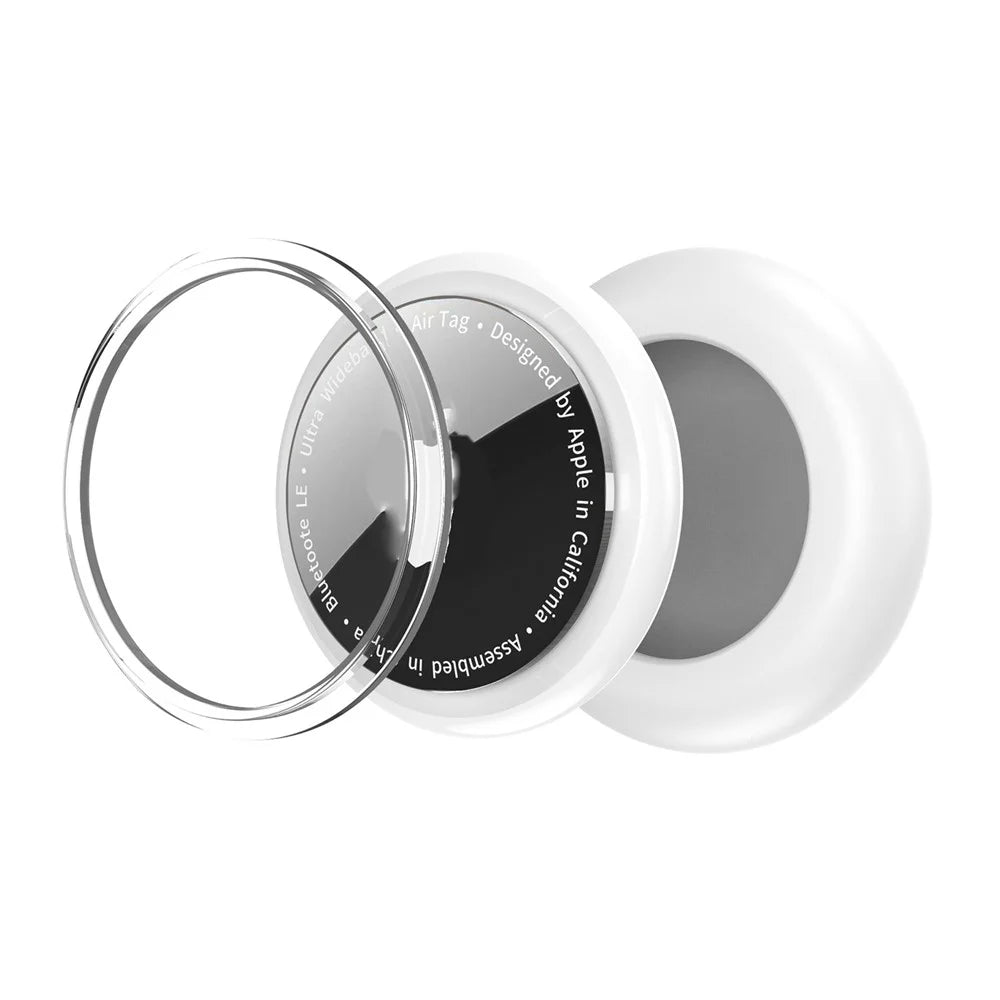 CS25 For AirTag Protective Case Clip Pin Waterproof Child Locator Anti-Lost Silicone Tracker Cover - White - 2