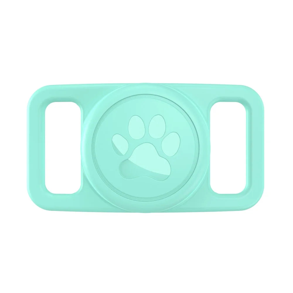 CPS10 For AirTag Protective Case Pet Cat Dog Collar Tracker Holder Silicone Cover - Mint Green - 2