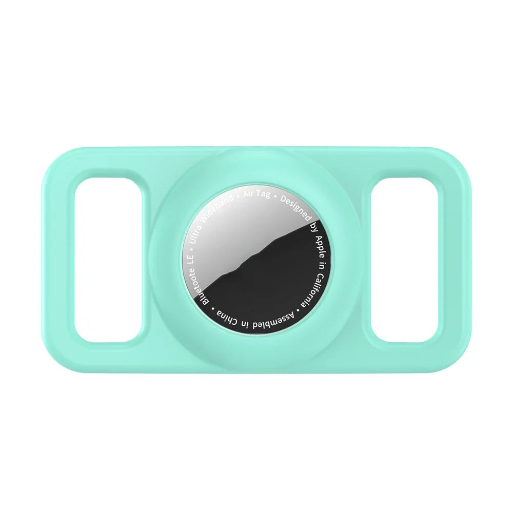 CPS10 For AirTag Protective Case Pet Cat Dog Collar Tracker Holder Silicone Cover - Mint Green - 3