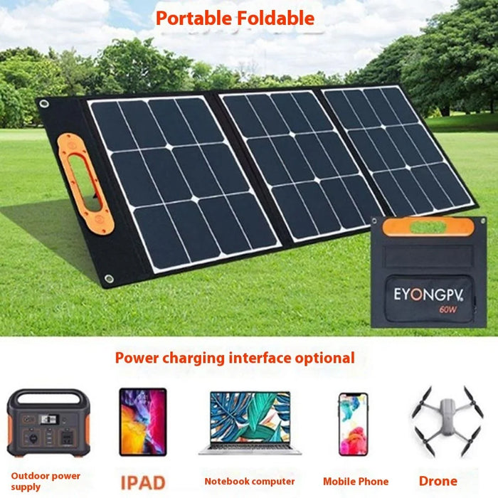 EYONGPV EYF60-20SP3 Solar Panel Charger for Smartphones 60W Super Fast Charge Foldable Outdoor Power - Black - 2