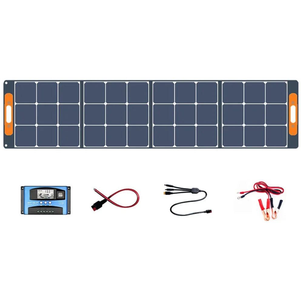 EYONGPV EYF200-18SP4 Solar Panel 200W Foldable Outdoor Power Charger for RV Camping Travel Emergency Use - Black - 1