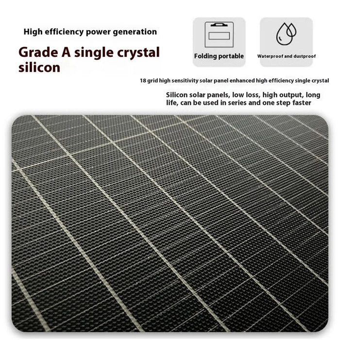EYONGPV EYF200-18SP4 Solar Panel 200W Foldable Outdoor Power Charger for RV Camping Travel Emergency Use - Black - 2