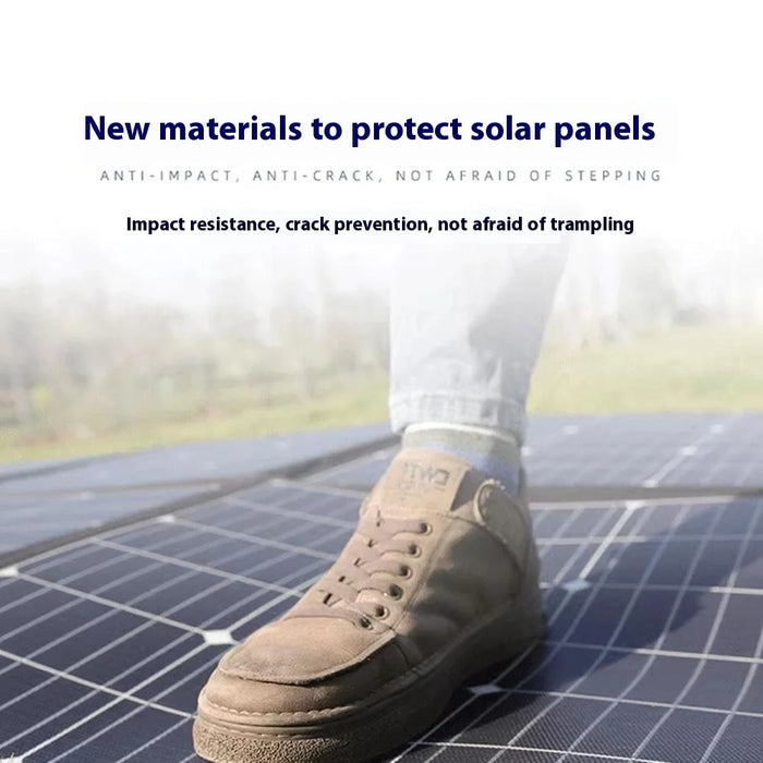 EYONGPV 500W Foldable Solar Panel Photovoltaic Monocrystalline Outdoor Power Charger for RV Camping Travel Emergency Use - Black - 5