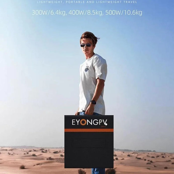 EYONGPV EYF300-18M6 Foldable Solar Charging Panel 300W Photovoltaic Monocrystalline Outdoor Power For RV Camping - Black 18V - 5