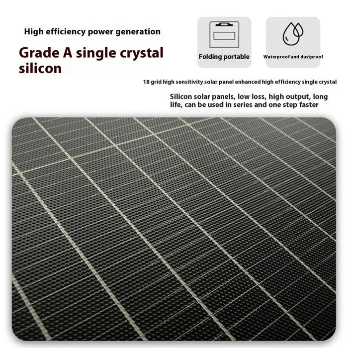 EYONGPV EYF300-18M6 Foldable Solar Charging Panel 300W Photovoltaic Monocrystalline Outdoor Power For RV Camping - Black 18V - 7