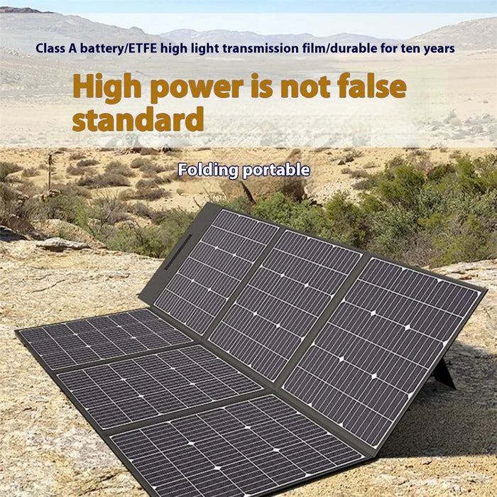 EYONGPV 400W Foldable Solar Panel Monocrystalline Portable RV Camping Travel Emergency Outdoor Power - Black 18V - 5