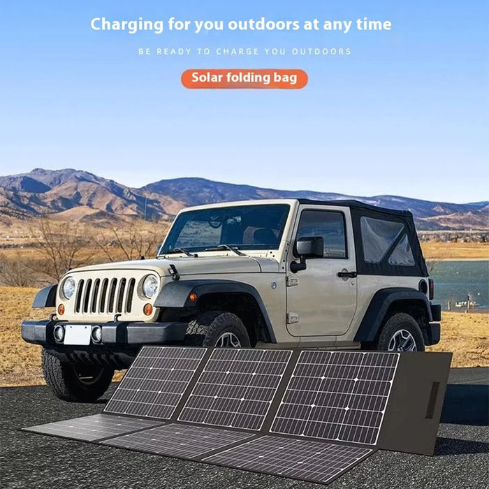 EYONGPV 400W Foldable Solar Panel Monocrystalline Portable RV Camping Travel Emergency Outdoor Power - Black 18V - 7