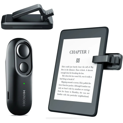 HKRC003 Remote Control Page Turner for Kindle E-Reader Novel Reading Wireless Page Turning Device - Black - 1