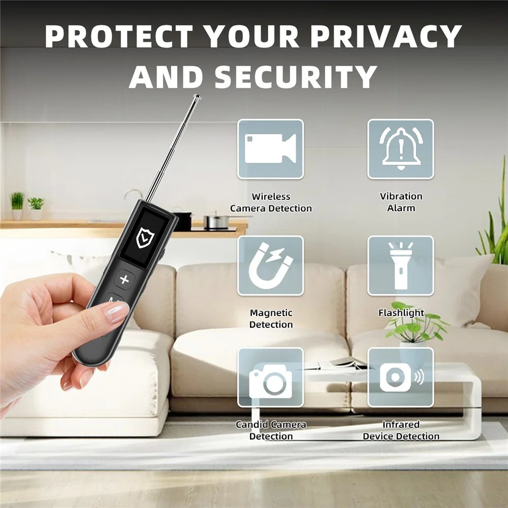T1 Anti Spy Camera Detector with Screen Multifunction Signal Scanner RF Finder for Hidden Camera GPS Tracker - 2