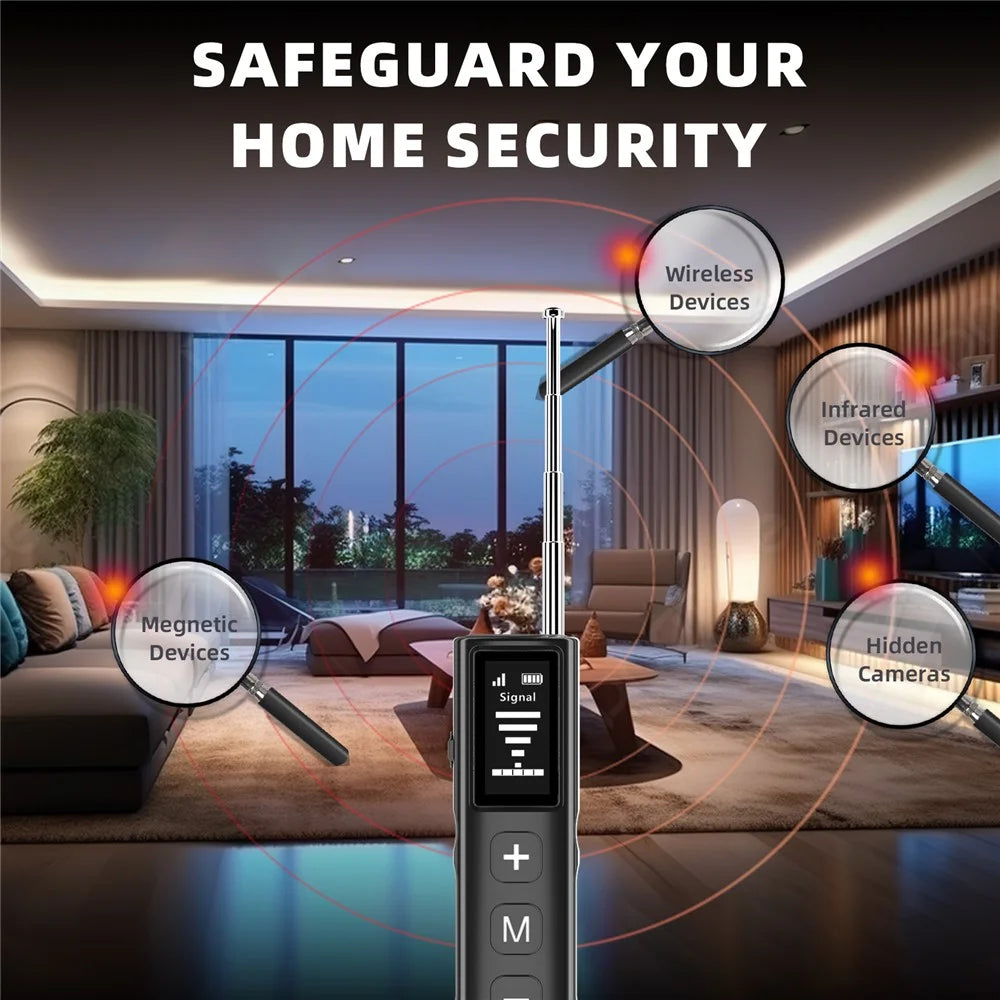 T1 Anti Spy Camera Detector with Screen Multifunction Signal Scanner RF Finder for Hidden Camera GPS Tracker - 4