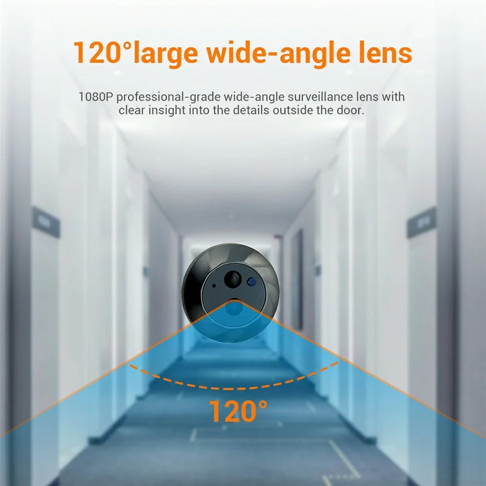 ESCAM C88B 4.3 Inch HD Screen Mini WiFi Video Doorbell PIR Motion Detection Peephole Camera - 5