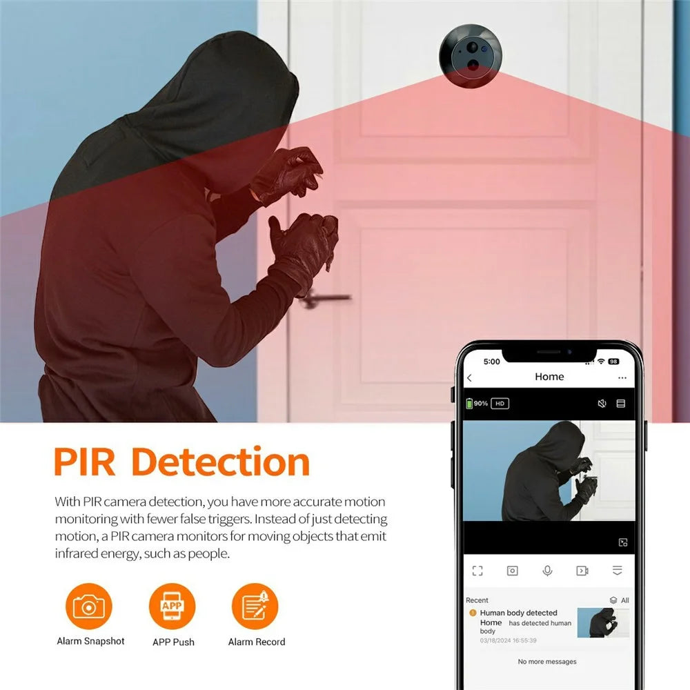 ESCAM C88B 4.3 Inch HD Screen Mini WiFi Video Doorbell PIR Motion Detection Peephole Camera - 6