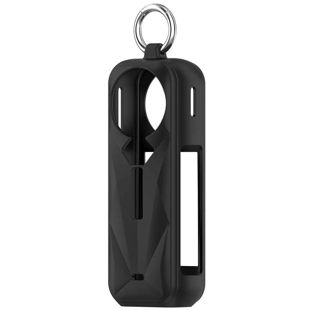 For Insta360 X5 Protective Case Shockproof Camera Silicone Cover Housing Shell - Black - 1
