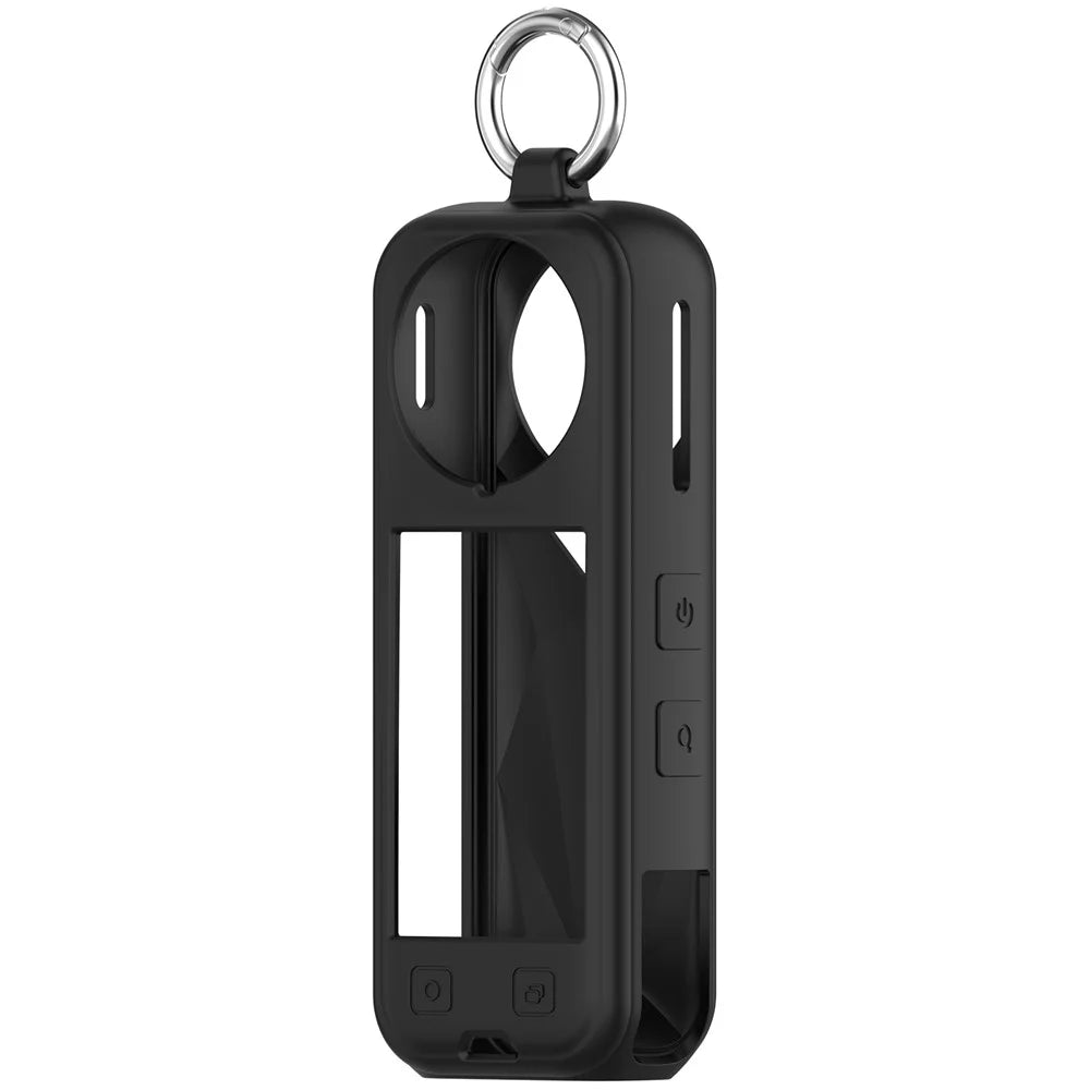 For Insta360 X5 Protective Case Shockproof Camera Silicone Cover Housing Shell - Black - 4