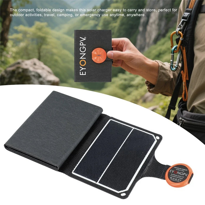 EYNOGPV 14W Foldable Portable Solar Panel Charger High-Efficiency Waterproof Outdoor Emergency Power - 3