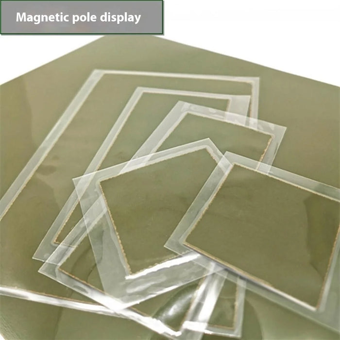 Magnetic Field Viewer Viewing Film 75mm x 75mm Card Magnet Detector Pattern Display - 5