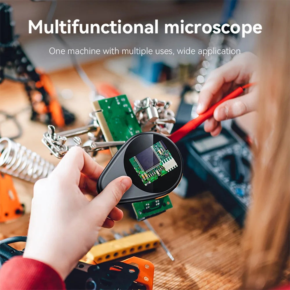 368 500X Magnification 2 Inch IPS Screen Handheld Digital Microscope for Inspection Repair - Black - 3