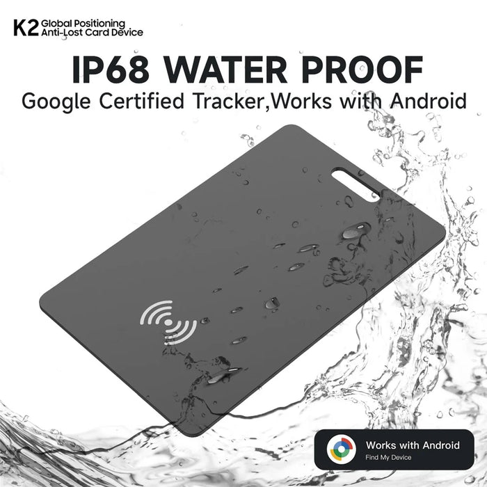 K2 Tracker Portable Card Style Global Positioning Finder Anti-Lost Locator - Black - 5