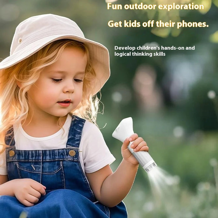 375 2 Inch IPS Screen 1000x Magnification Handheld Digital Microscope with LED Light for Children - Yellow - 3