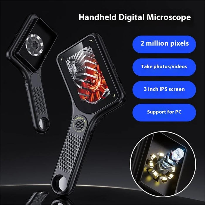 380 3 Inch IPS Screen Magnifier 500X Magnification HD Handheld Digital Microscope for Electronics Repair - 2