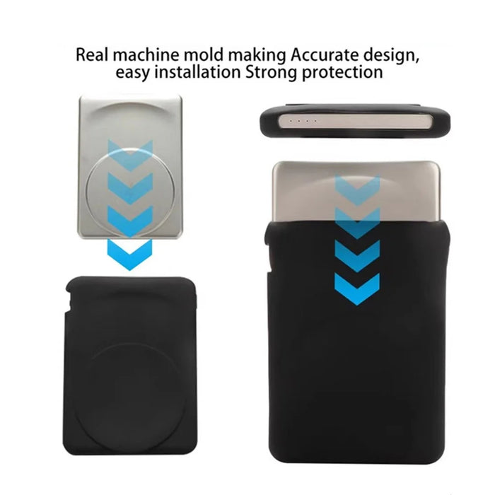 For OPPO MPBV01 Power Bank Silicone Case Ultra Thin Protective Cover - Black - 7