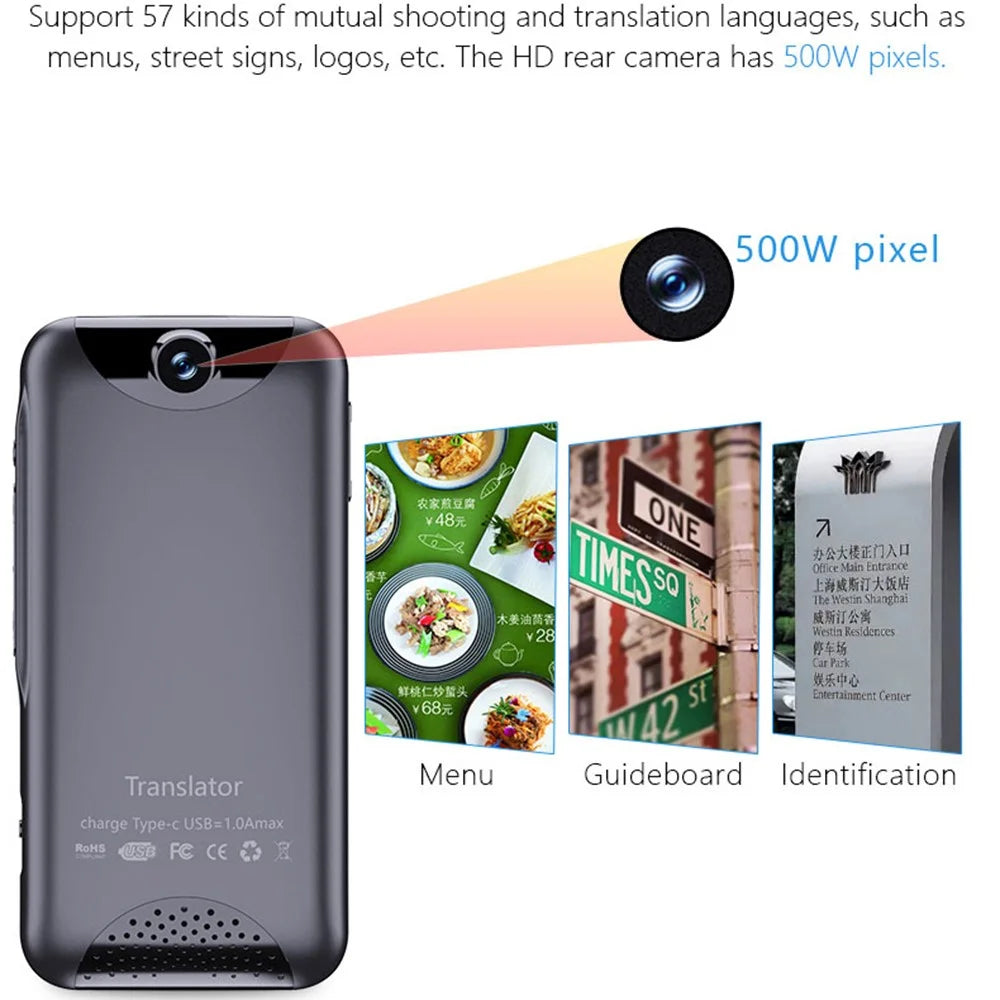 T7 1+16GB Smart Voice Translator 500W HD Camera Photo Translation 4G WiFi Translation Device - 3