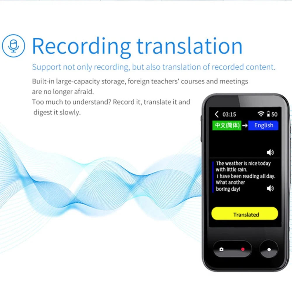 T7 1+16GB Smart Voice Translator 500W HD Camera Photo Translation 4G WiFi Translation Device - 7