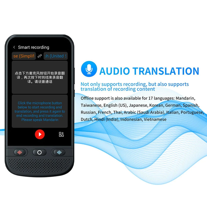T7pro 1+8GB 4 Inch Smart Voice Translator Device Accurate Translation Photo Language Interpreter - 5