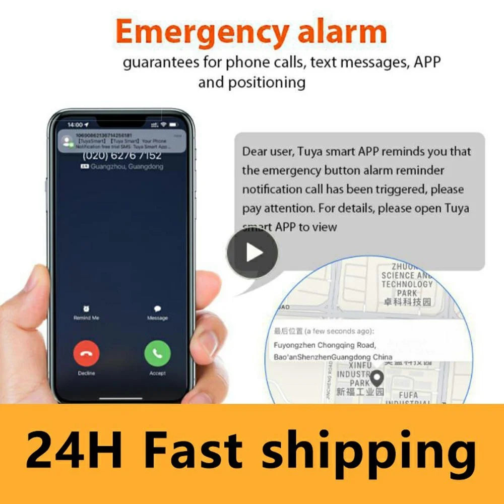B500 Tuya Smart Tracker Emergency SOS Button Personal Safety Alarm for Women Children - 2