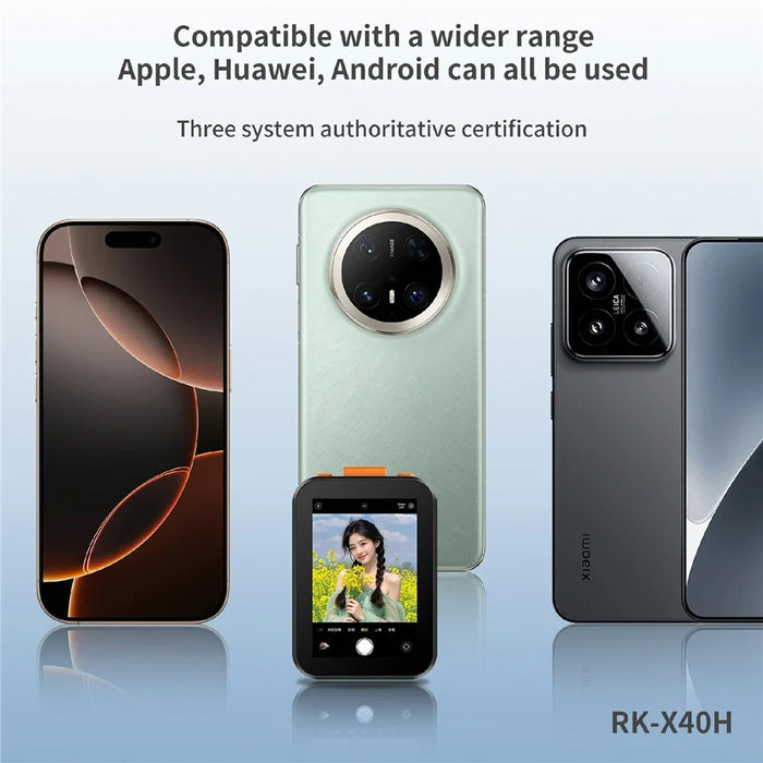 X40H Mini 2 Inch Screen Selfie Screen Mirroring Device Bluetooth-Compatible Photo Capture Device with Sound - 5