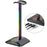 NEW BEE Z8 RGB Light Headphone Stand with USB + Type-C Expansion Hub Gaming Headset Holder Display Rack - Black - 2