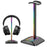 NEW BEE Z8 RGB Light Headphone Stand with USB + Type-C Expansion Hub Gaming Headset Holder Display Rack - Black - 5