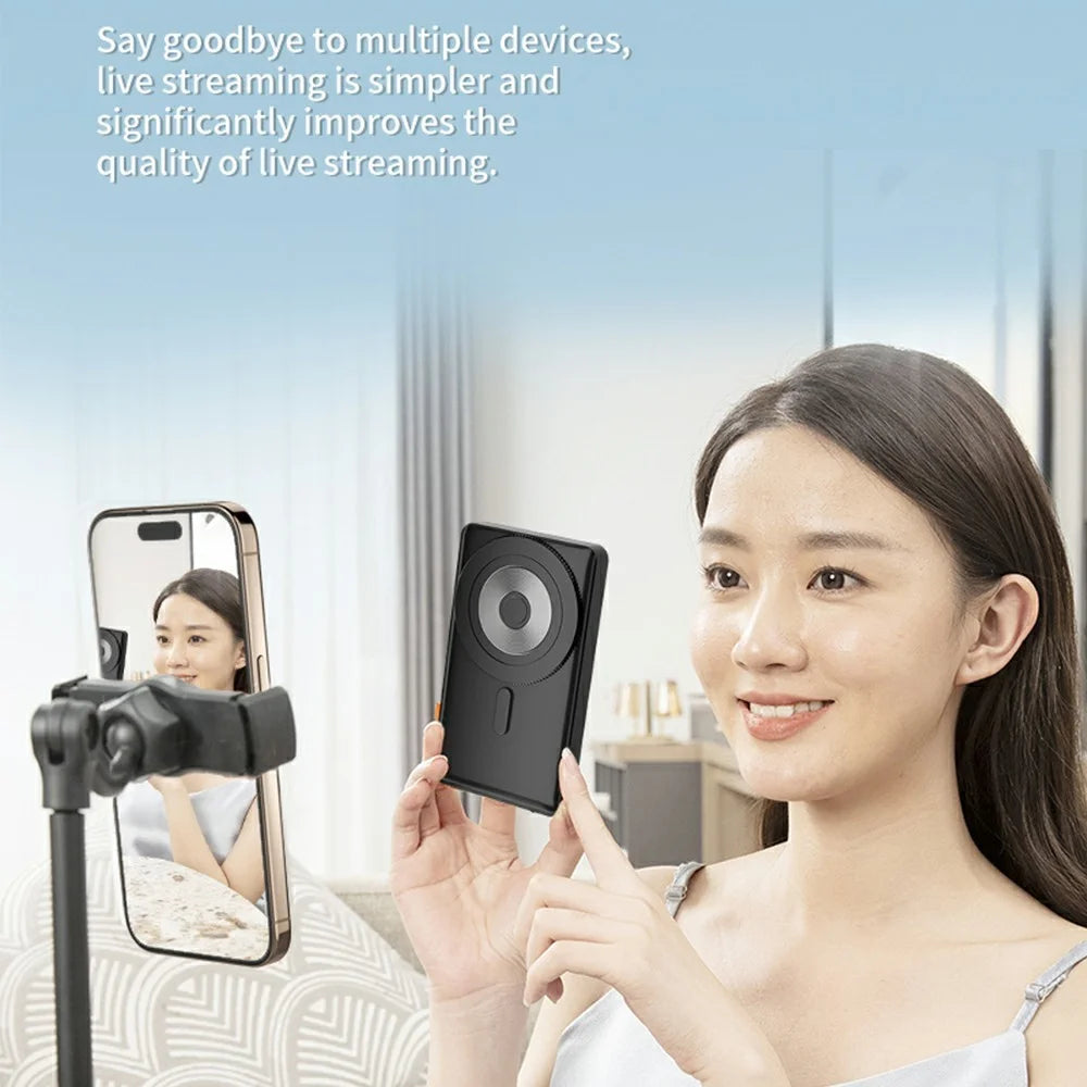 X40E Phone Vlog Selfie Monitor Screen Magnetic Mount BT Remote Rear Camera Monitor for Live Streaming - Black - 6